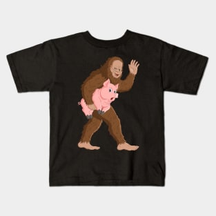 Bigfoot Sasquatch Chinese New Year of the Pig 2019 Kids T-Shirt